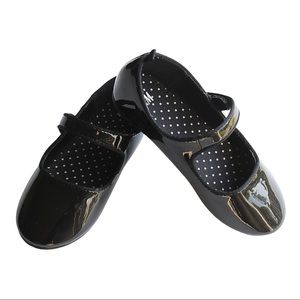 H&M Shiny Black Ballet Flats Size 11.5